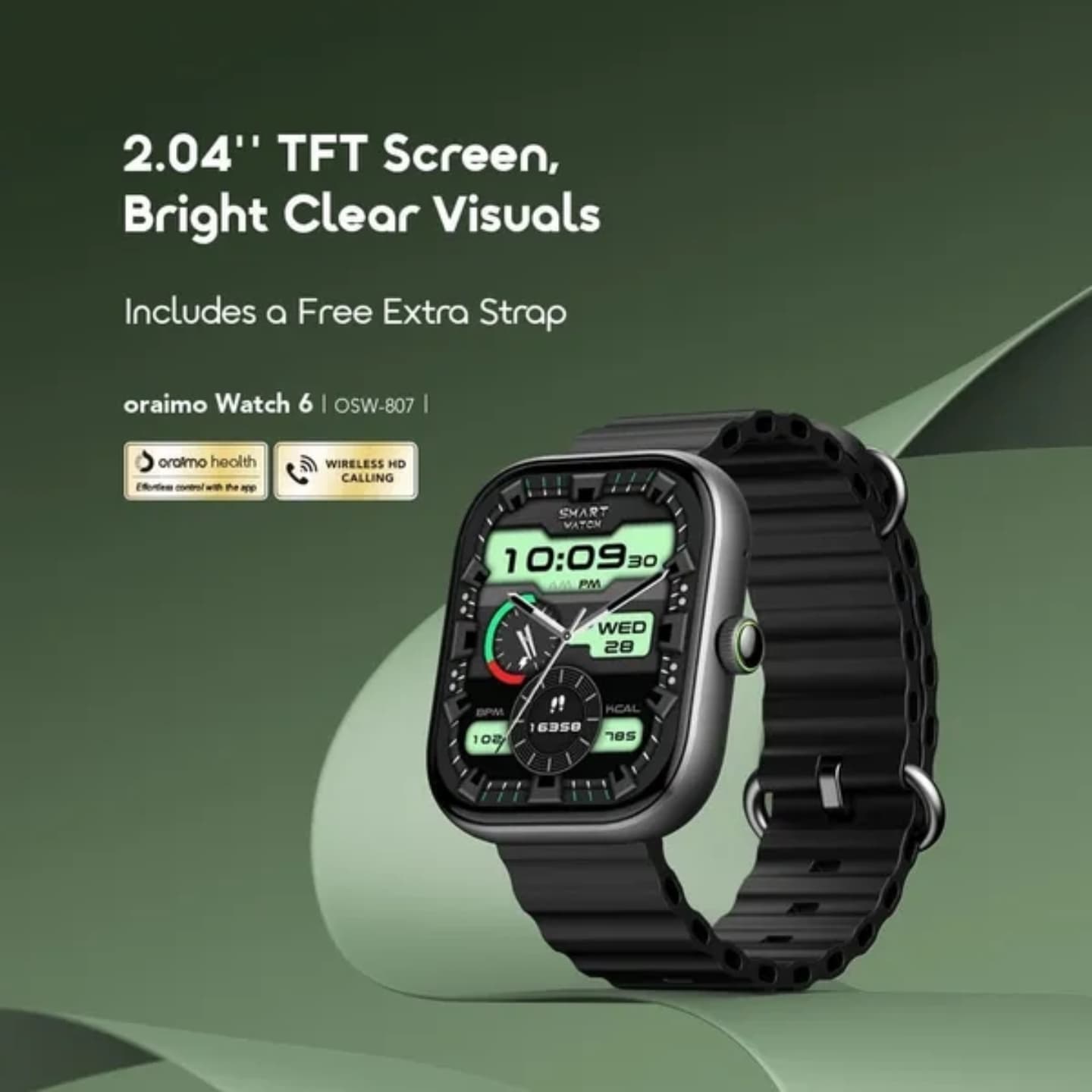 Oraimo Watch 6 2.04" TFT IP68 - Image 3
